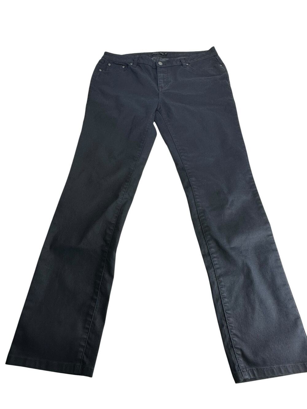 Prana Women's Size 14/32 Regular Blue Wax Coat Kara Straight Leg Denim Pants